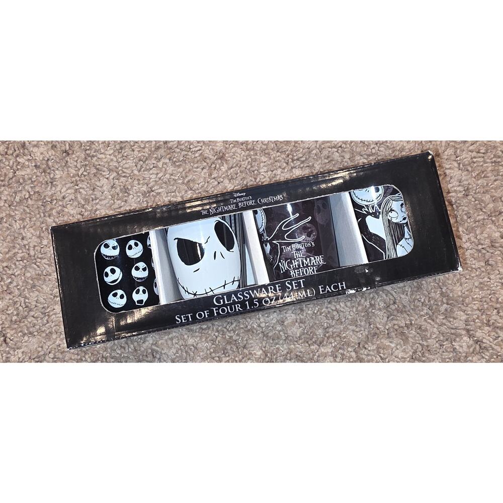 NIB set of 4 The Nightmare Before Christmas 1.5 oz shot glasses